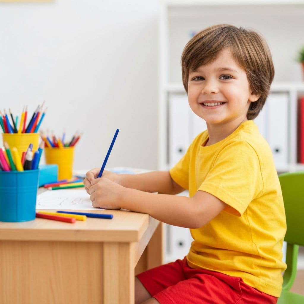 Child learning with abacus at Kemsap Aloha Africa