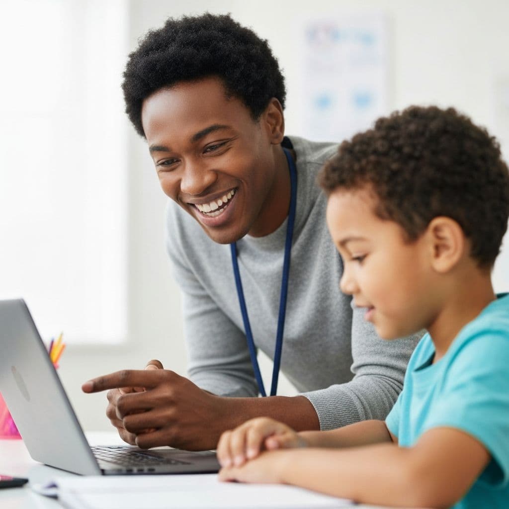 Expert mentor guiding students